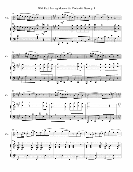 With Each Passing Moment (Viola with Piano - Score & Part included) image number null