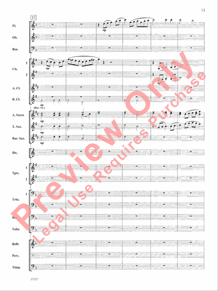 The Earl of Oxford's March Concert Band scores gallery preview page 14