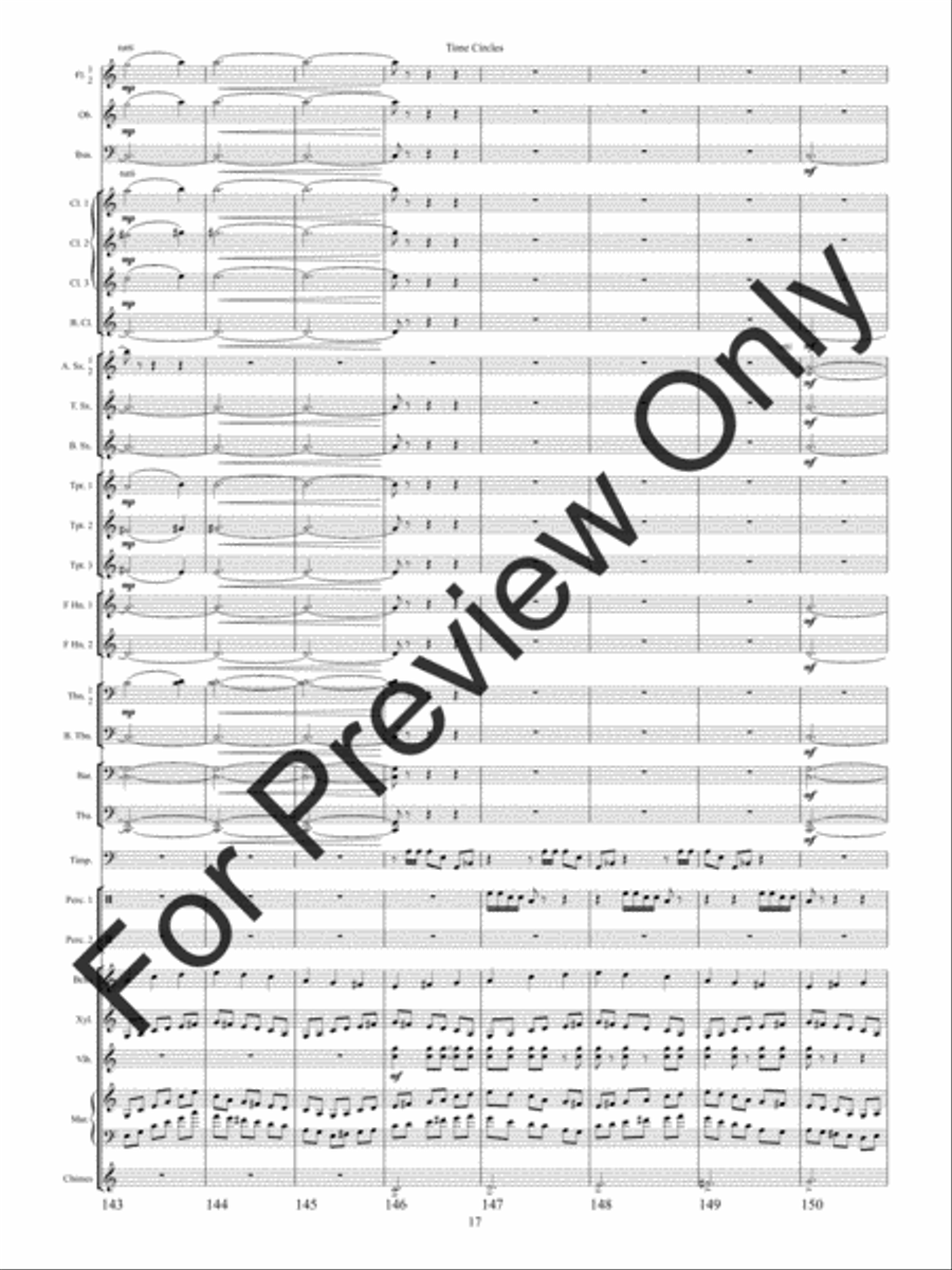 Time Circles (Score) Concert Band scores gallery preview page 20