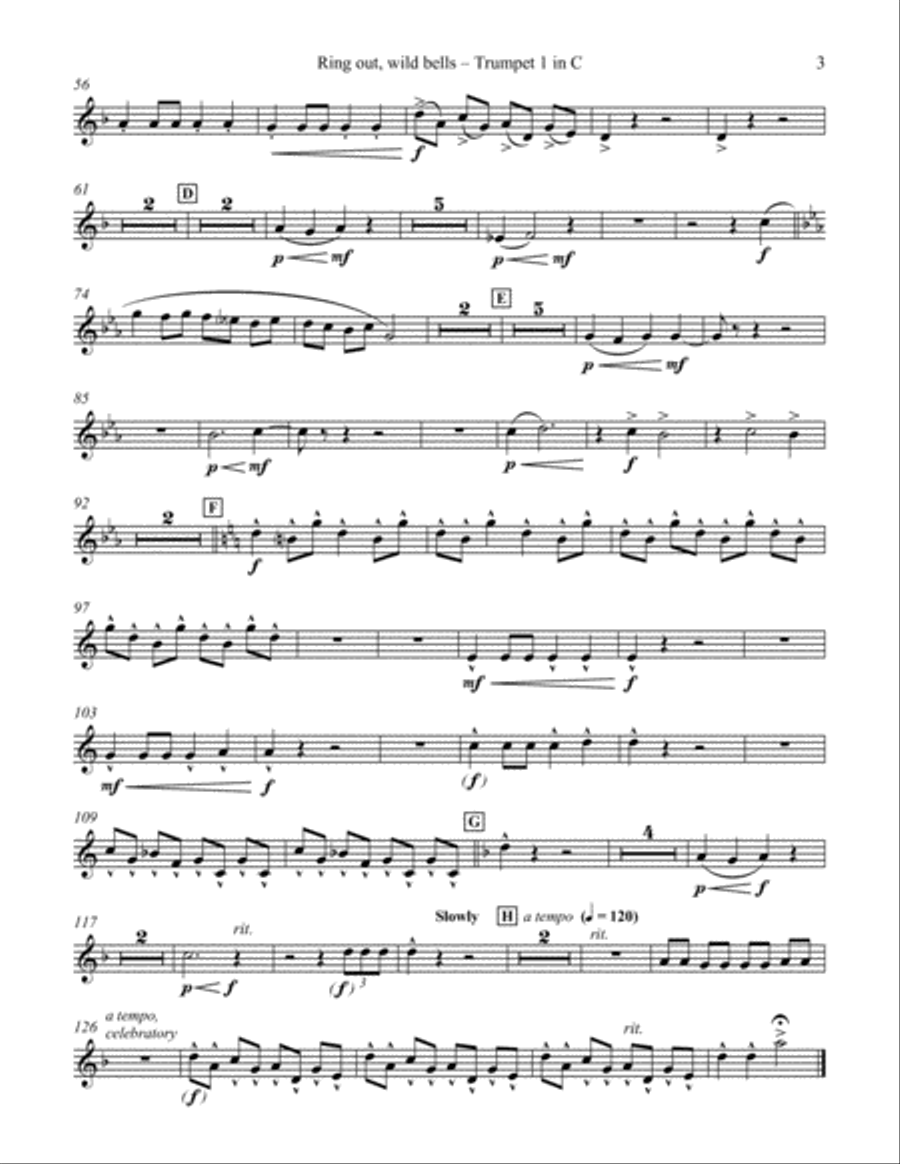 Ring Out, Wild Bells Choir scores gallery preview page 4