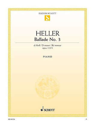 Book cover for Ballade No. 3 in D minor Op. 115 No. 3