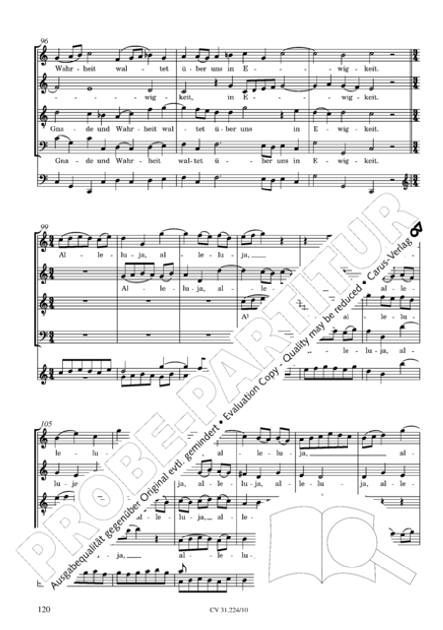 The complete motets (without Bc) Choir scores gallery preview page 127