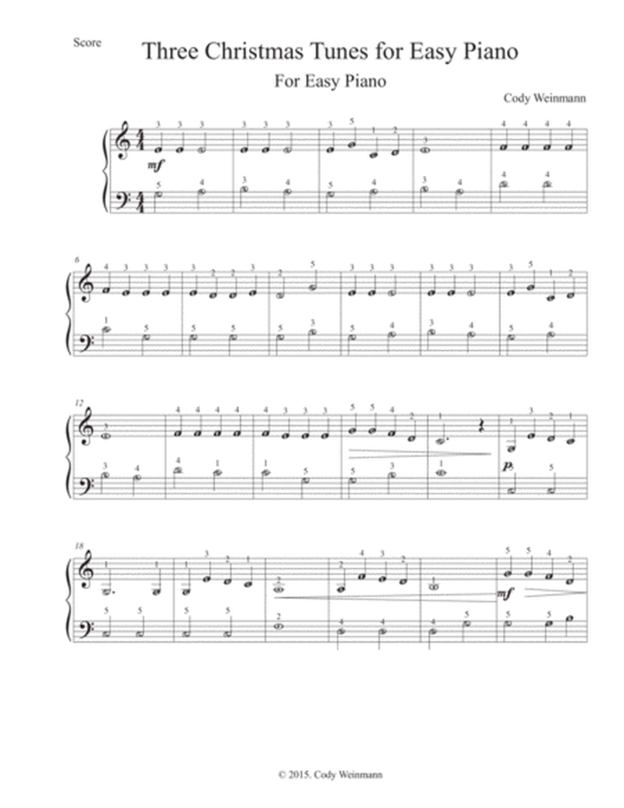 Three Christmas Tunes for Easy Piano image number null