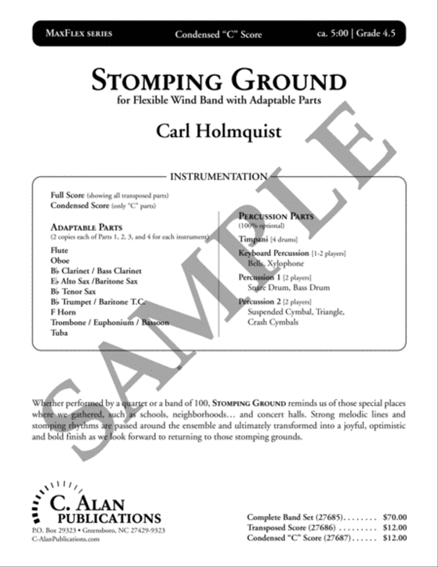 Stomping Ground (transposed score) Flexible/Adaptable scores gallery preview page 2
