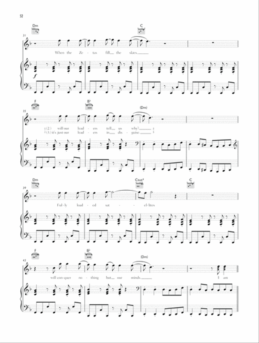 Exo-Politics Piano, Vocal, Guitar scores gallery preview page 3