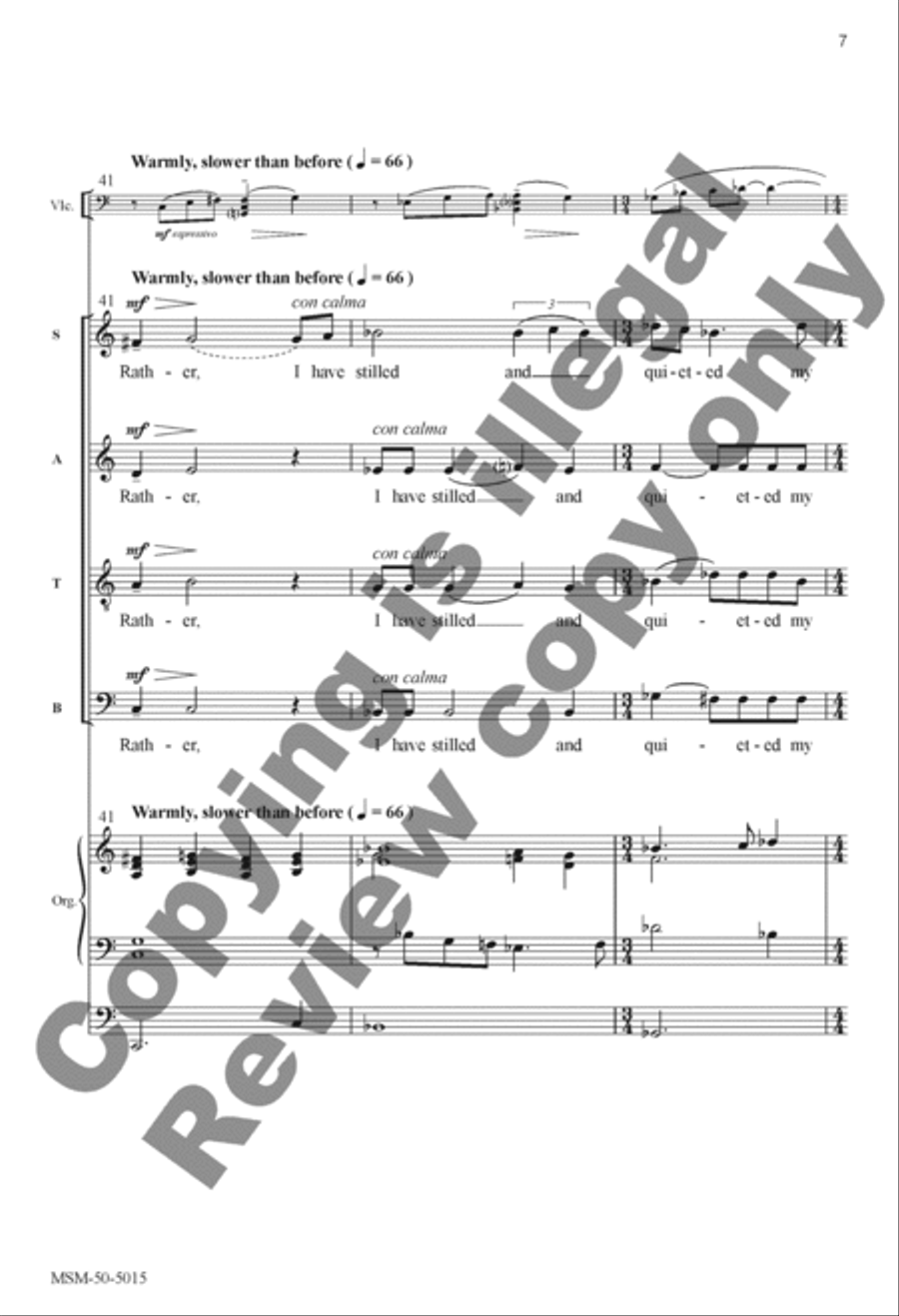 Lord, My Heart Is Not Proud (Choral Score) image number null