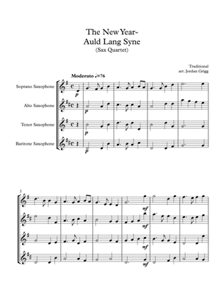 Book cover for The New Year - Auld Lang Syne (Sax Quartet)