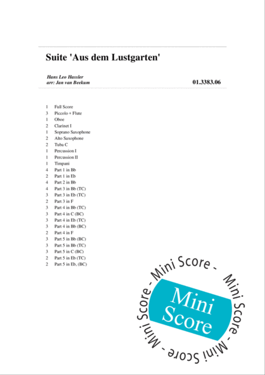 Suite 'Aus dem Lustgarten' Concert Band scores gallery preview page 4
