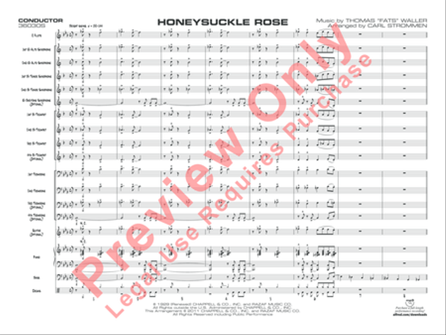 Honeysuckle Rose Jazz Ensemble scores gallery preview page 4