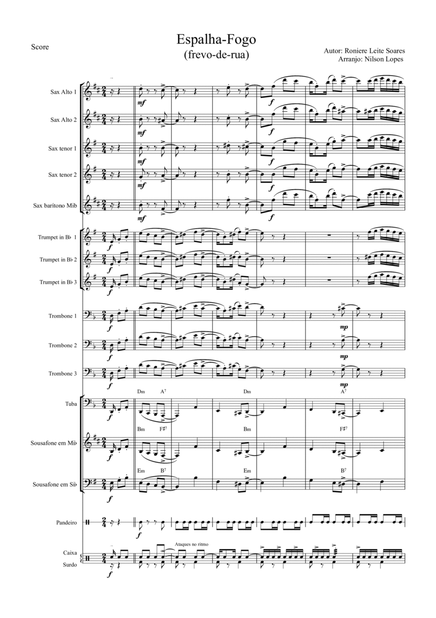 Espalha-Fogo Full Orchestra scores gallery preview page 1