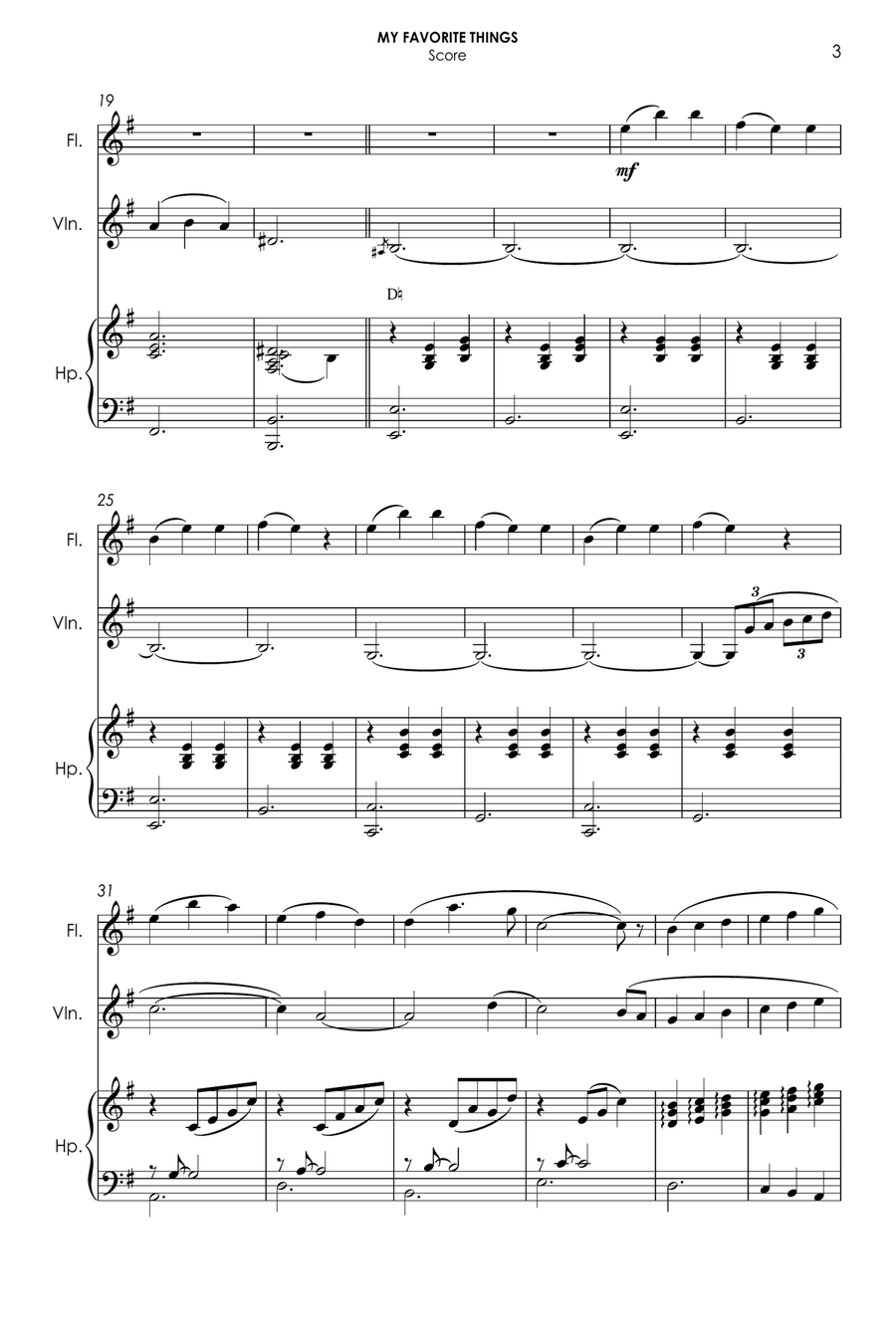 My Favorite Things Small Ensemble scores gallery preview page 3