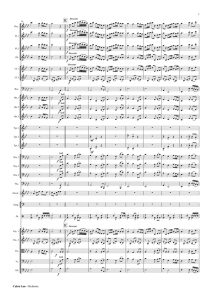 Calon Lân ("A Pure Heart") - Orchestra Score and Parts PDF image number null