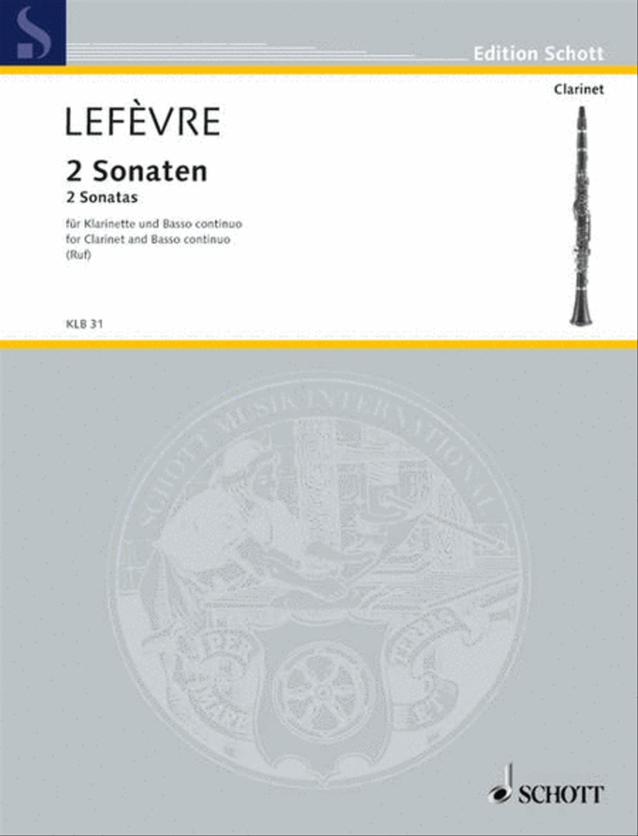 Two Sonatas Clarinet scores gallery preview page 1