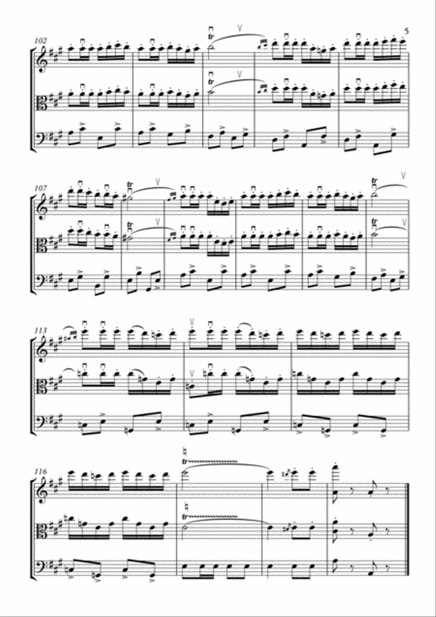 Prelude to Carmen String Trio scores gallery preview page 6