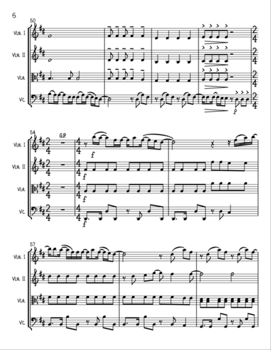 This Is Me String Quartet scores gallery preview page 6
