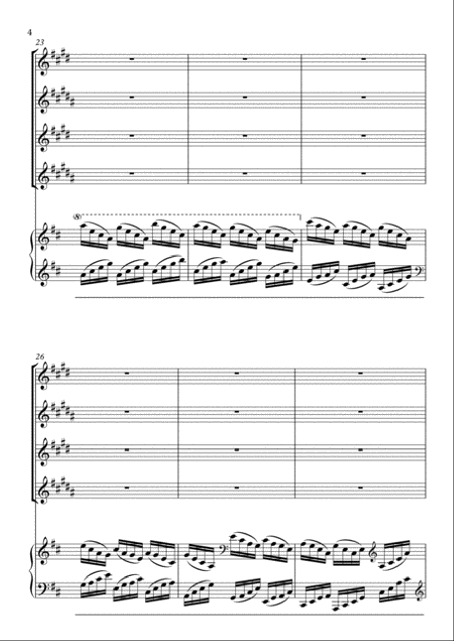 La suite de El cascanueces - 8. Vals de las flores Small Ensemble scores gallery preview page 4