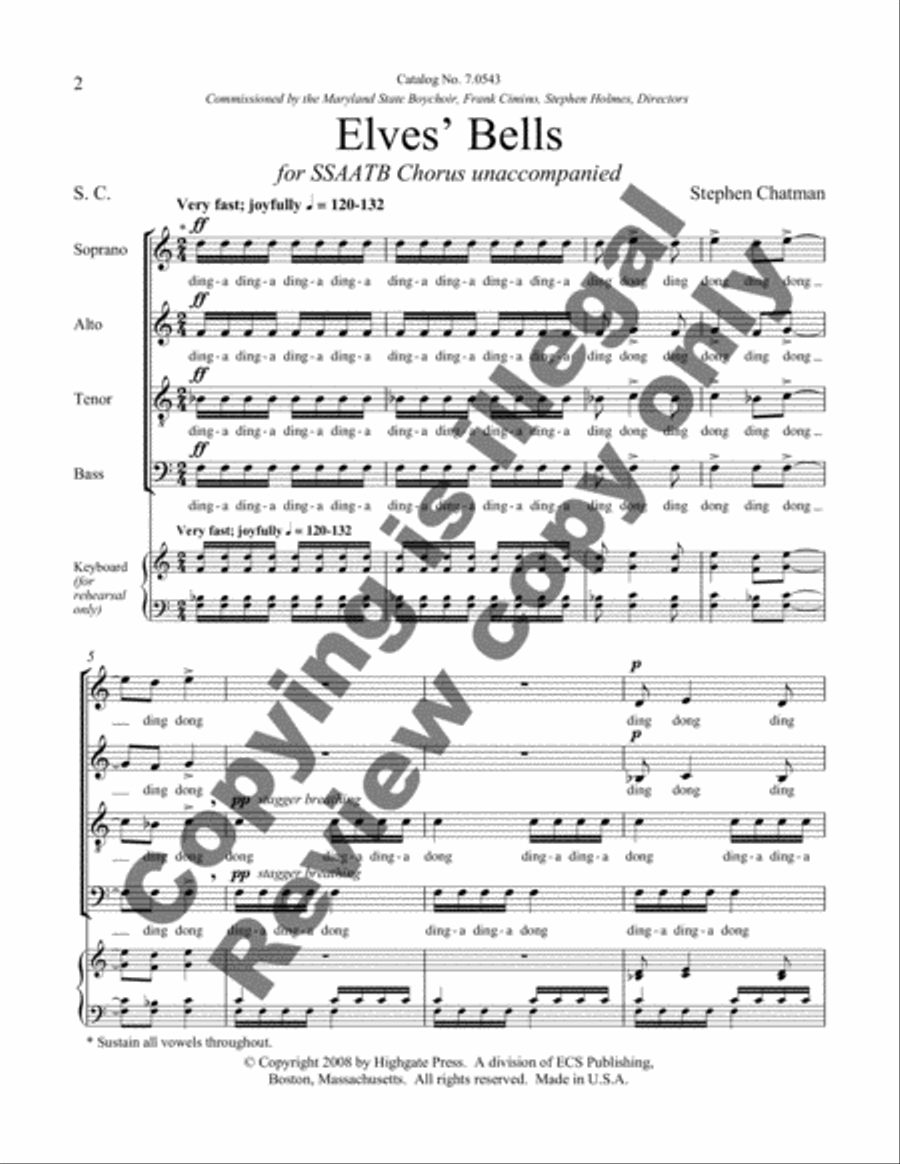 <br>Sheet music extract