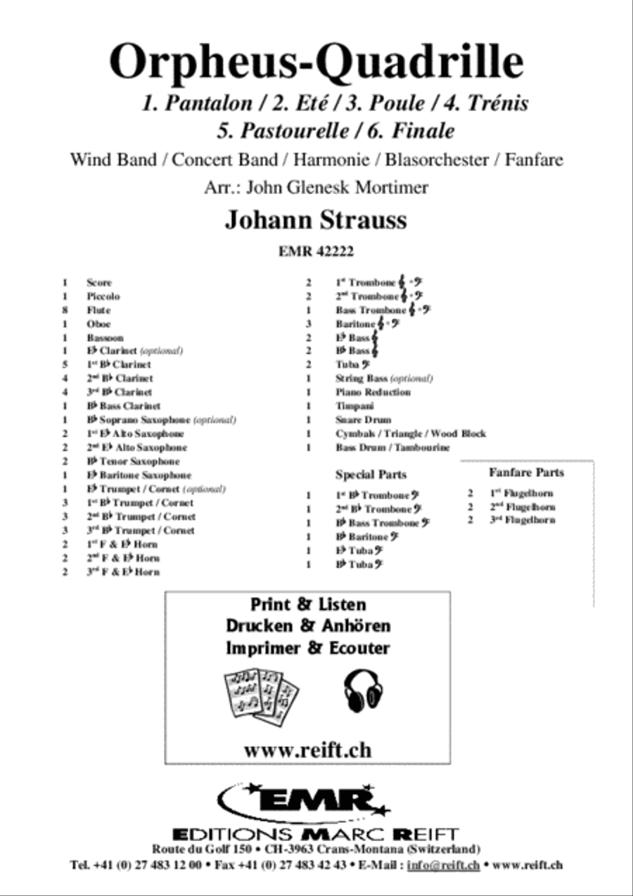Orpheus-Quadrille Concert Band scores gallery preview page 2