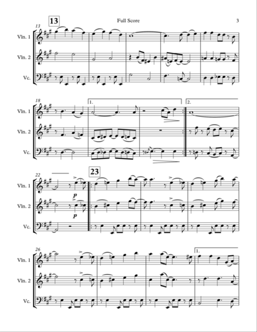 Cheek To Cheek String Trio scores gallery preview page 3