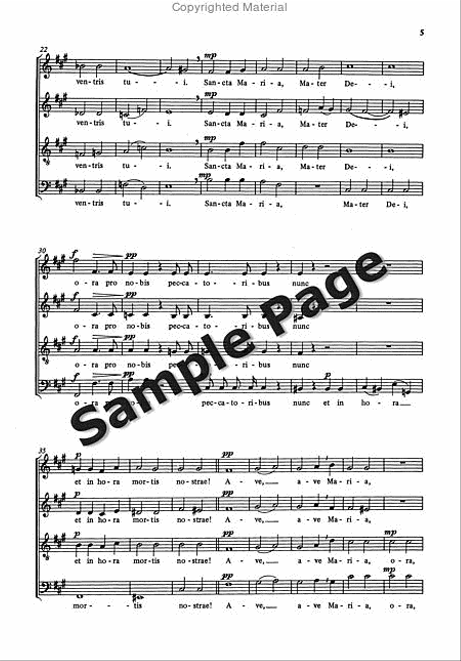 Ave Maria 4-Part scores gallery preview page 6