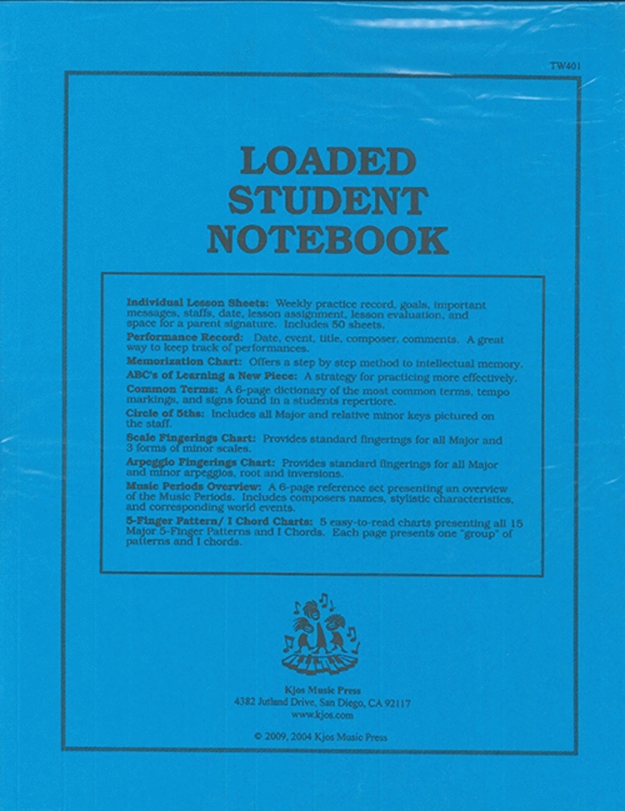 The Loaded Student Notebook Piano Method scores gallery preview page 1