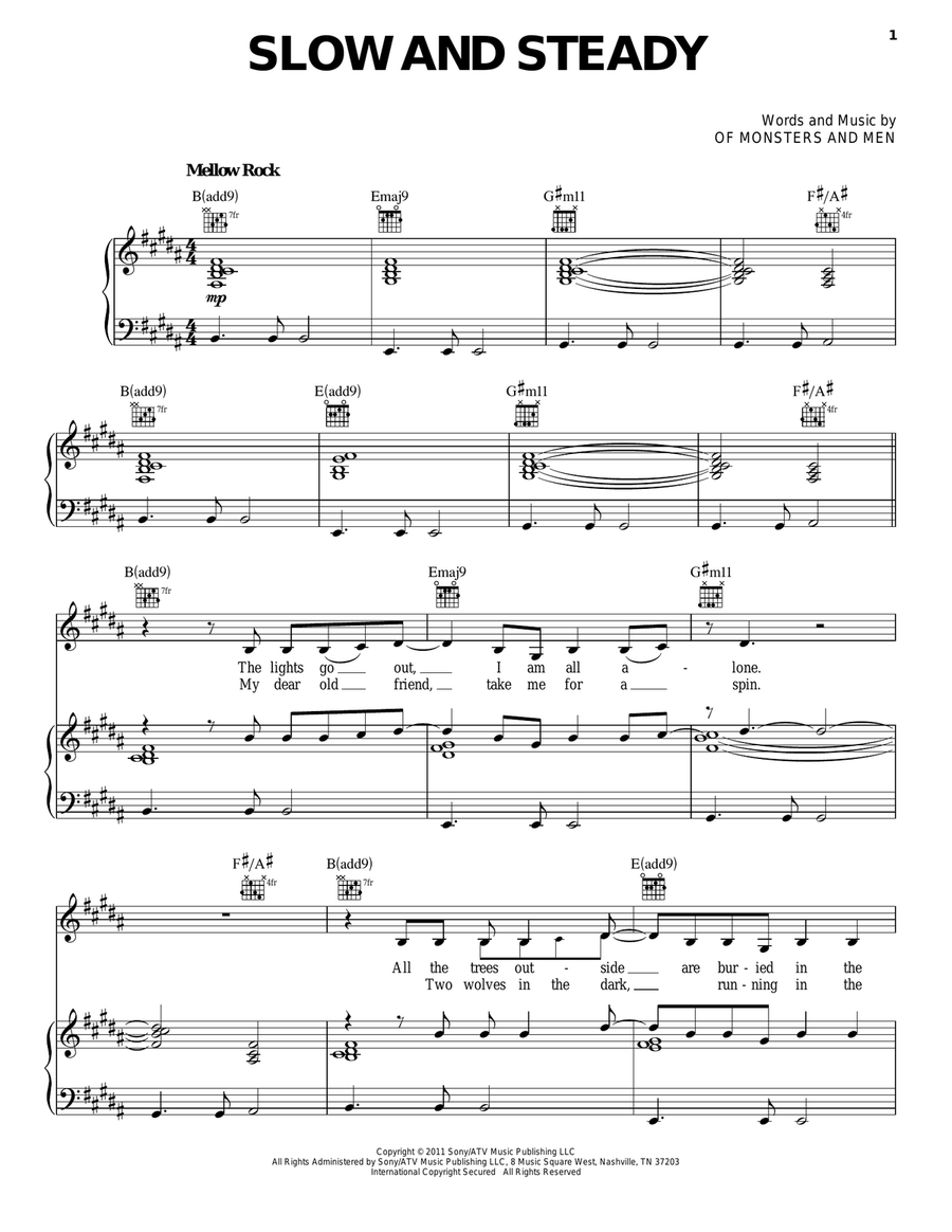 Slow And Steady Acoustic Guitar scores gallery preview page 1