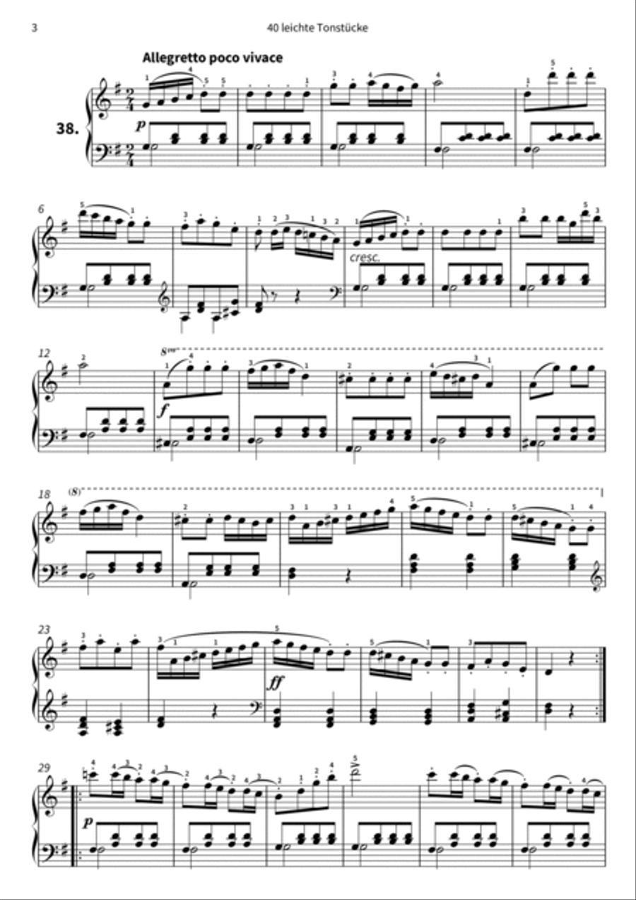40 leichte Tonstucke 40 leichte Tonstucke Piano scores gallery preview page 5