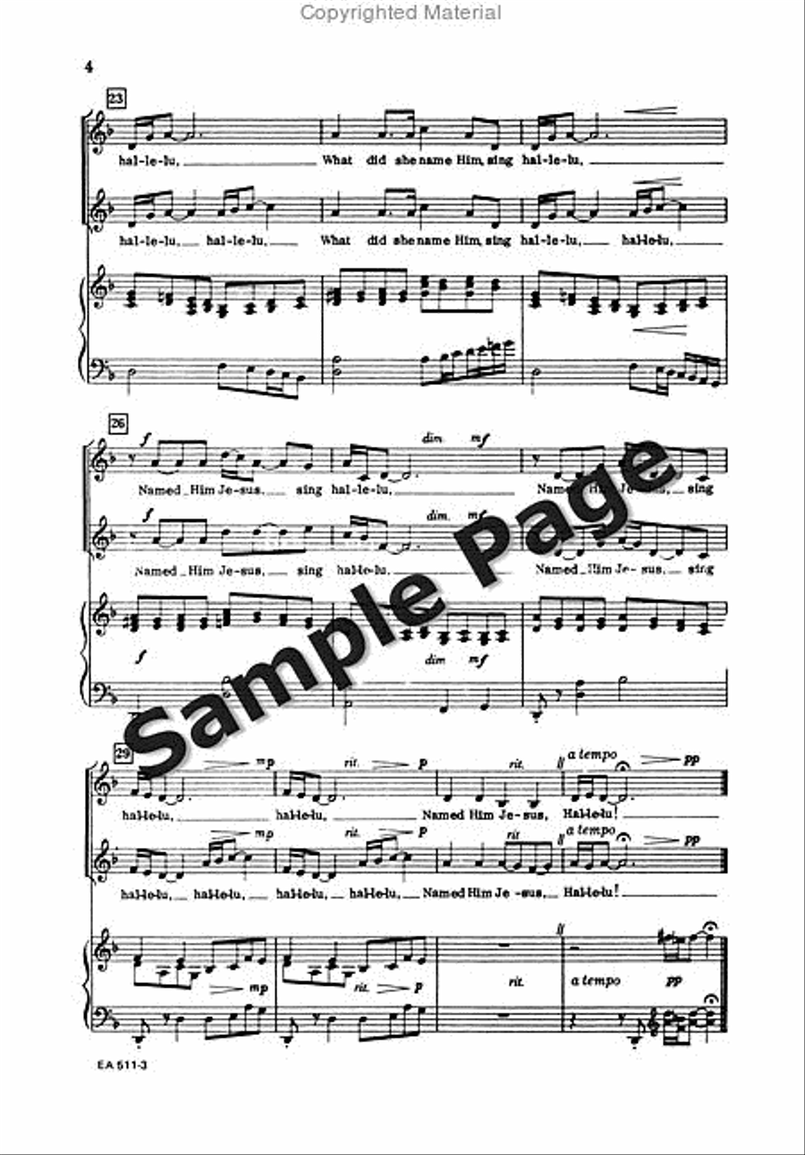Hallelu Ssa SSA scores gallery preview page 5