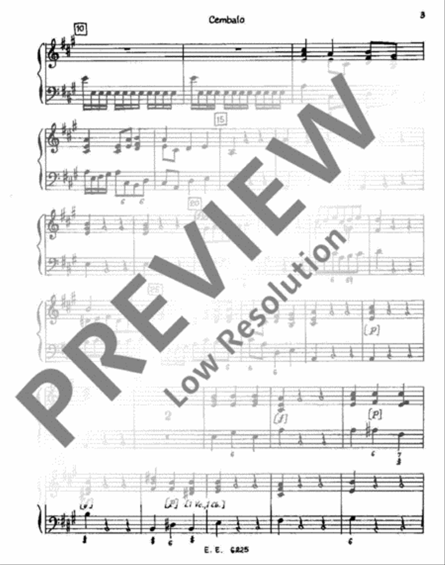 Concerto A major Harpsichord scores gallery preview page 4