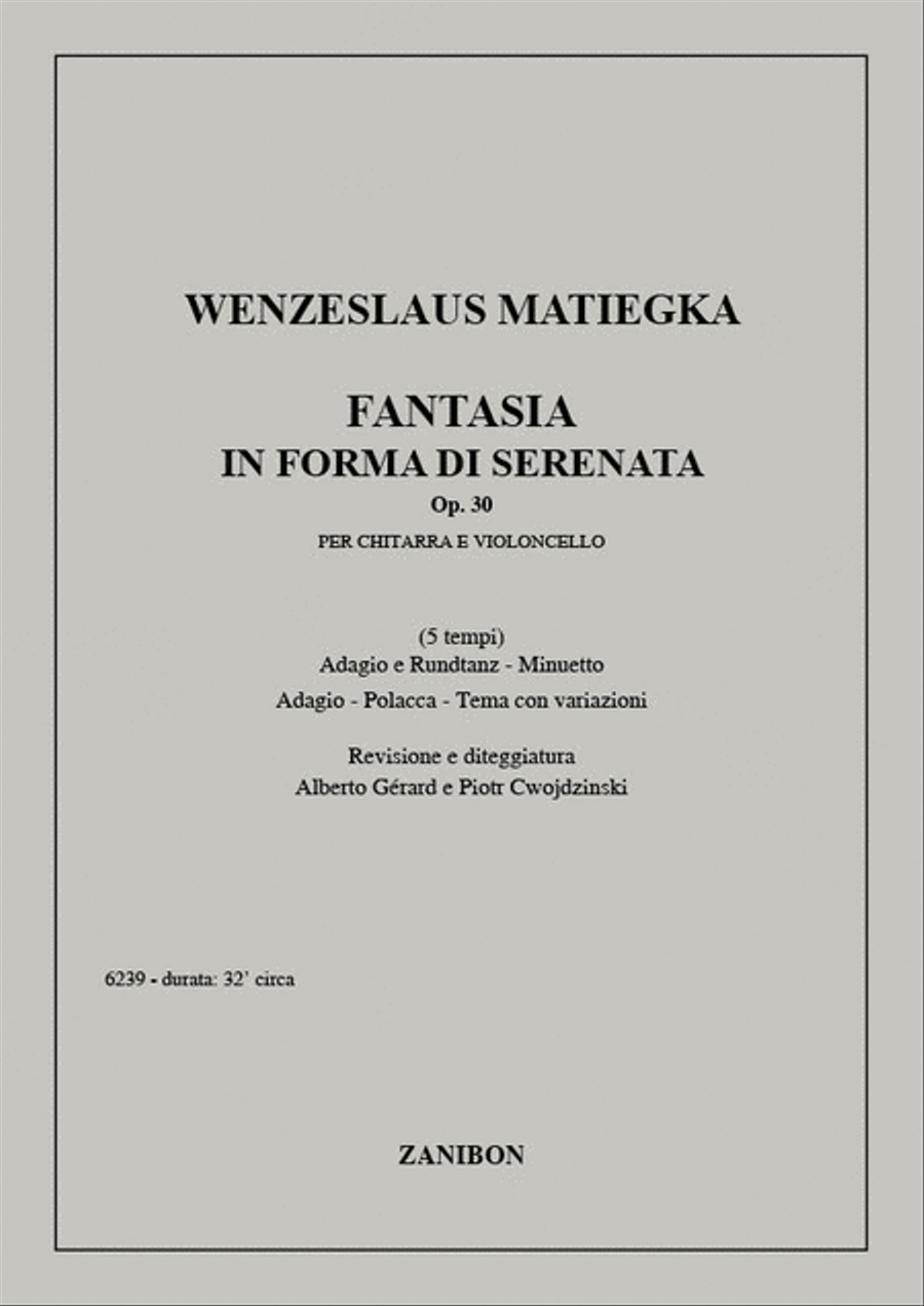 Fantasia In Forma Di Serenata Op. 30 Classical Guitar scores gallery preview page 1