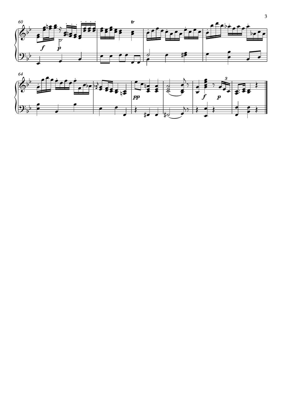 Divertimento K.137 – Piano Solo Version Piano Solo scores gallery preview page 3