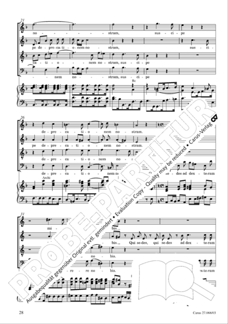 Mass in D minor (Missa in d) 4-Part scores gallery preview page 29