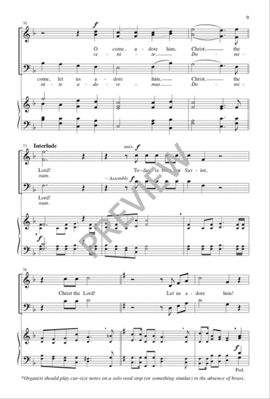 O Come, All Ye Faithful 4-Part scores gallery preview page 10