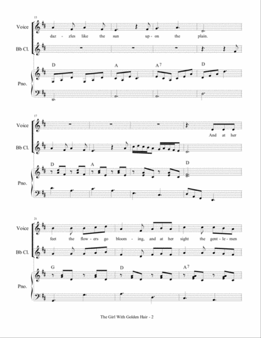 The Girl With Golden Hair Small Ensemble scores gallery preview page 4