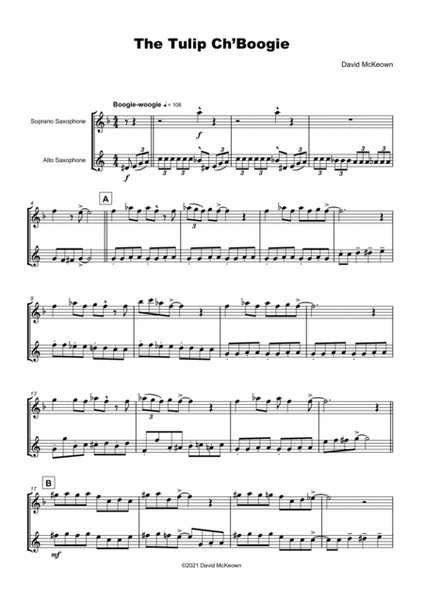 The Tulip Ch'Boogie for Soprano and Alto Saxophone Duet