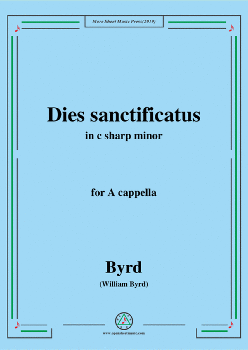 Byrd-Dies sanctificatus,in c sharp minor,for A cappella image number null