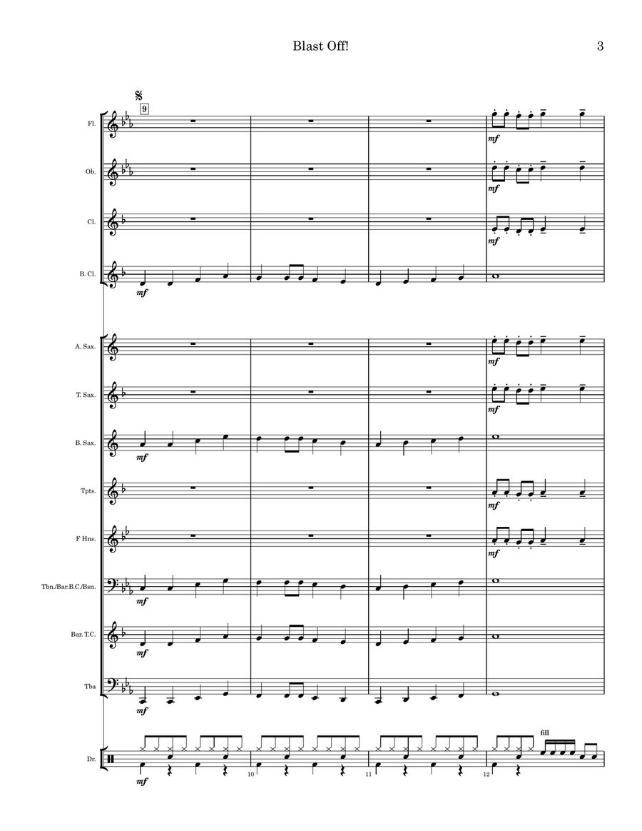 Blast Off! Concert Band scores gallery preview page 4