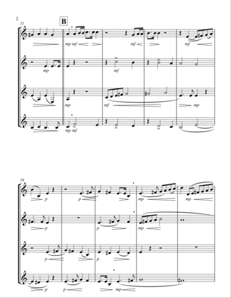Kyrie (Durante) (French Horn Quartet) Brass Quartet scores gallery preview page 2