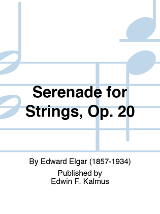 Book cover for Serenade for Strings, Op. 20