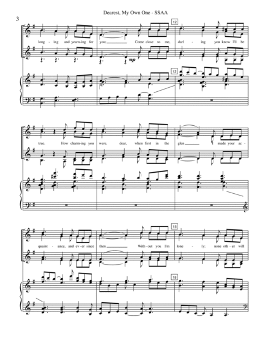 Three Scottish Songs (SSAA) SSAA scores gallery preview page 6