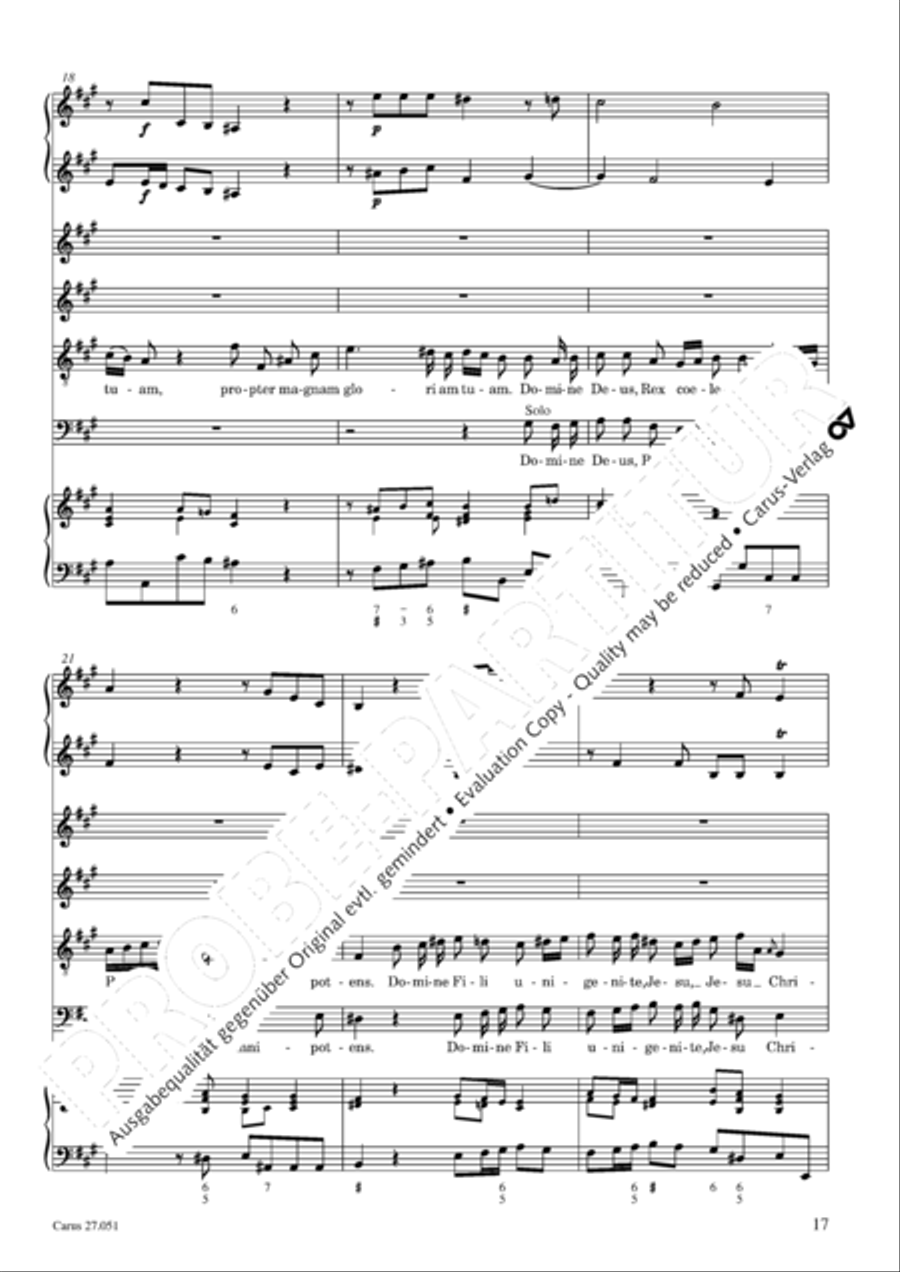 Missa in A Major 4-Part scores gallery preview page 18