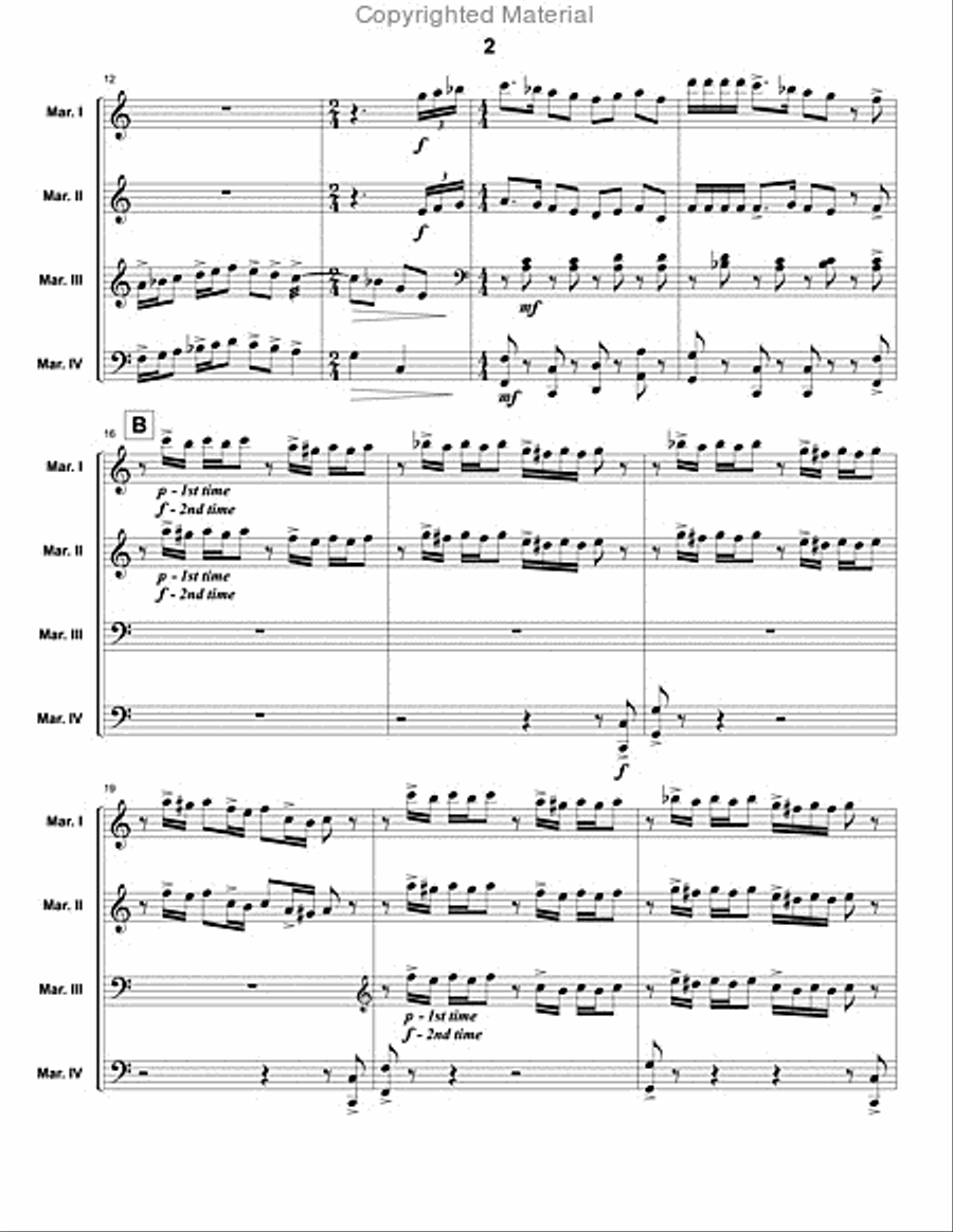 Deck the Halls Percussion Ensemble scores gallery preview page 3