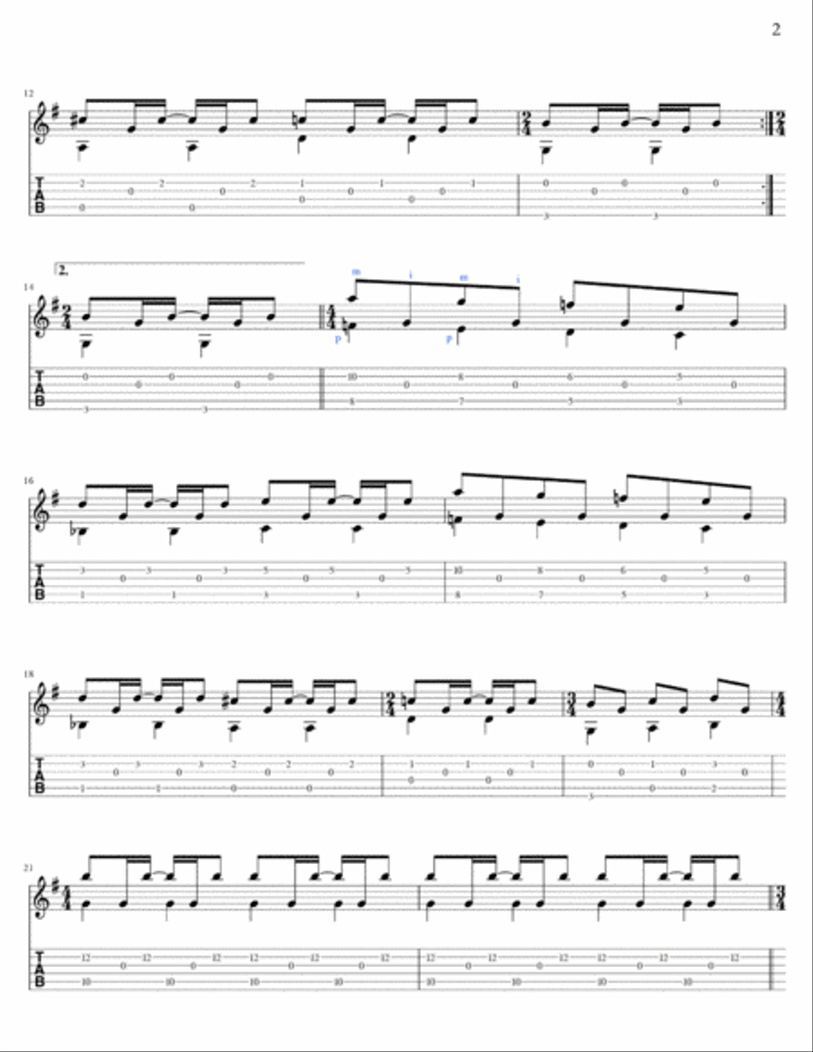 Blackbird Guitar Tablature scores gallery preview page 3