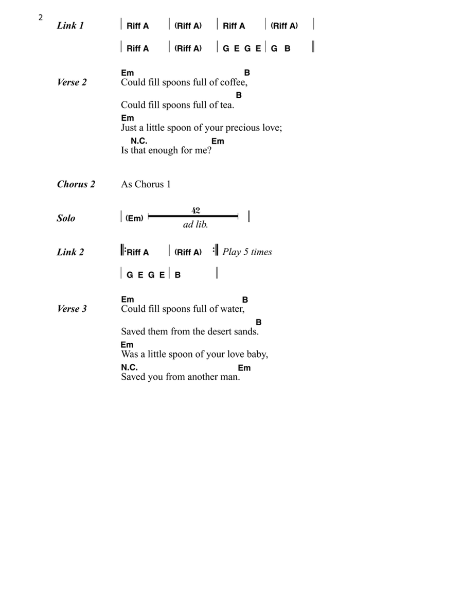Spoonful Electric Guitar scores gallery preview page 2