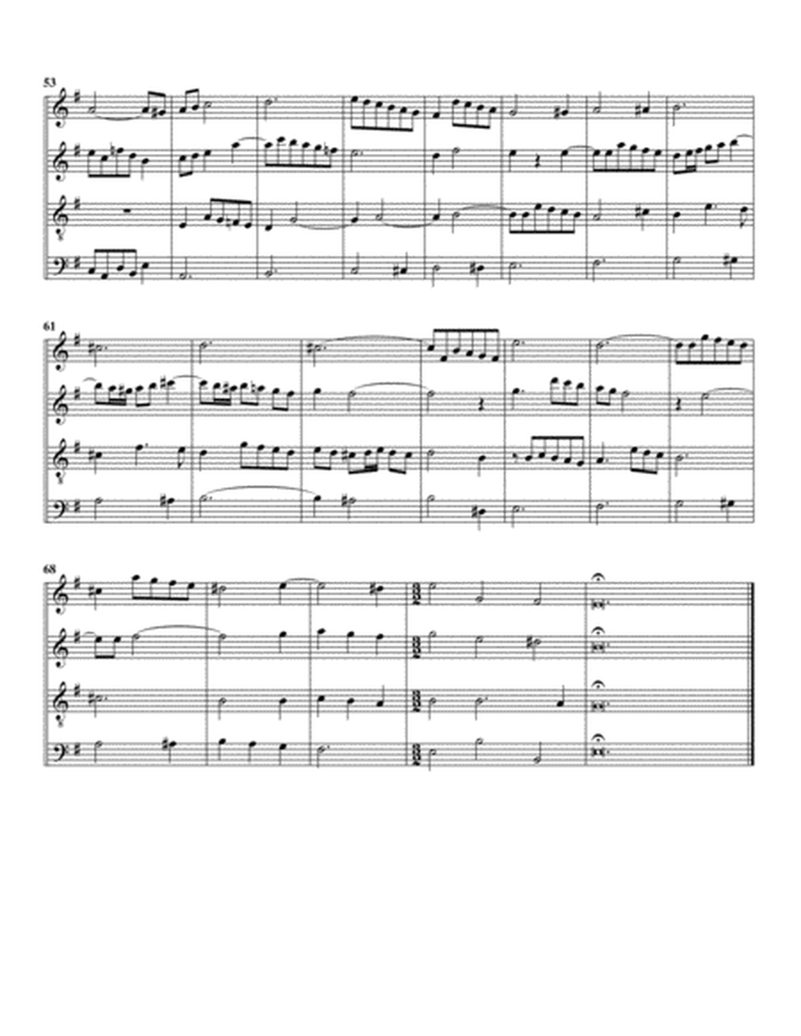 Prelude and fugue BWV 555 (arrangement for 4 recorders)