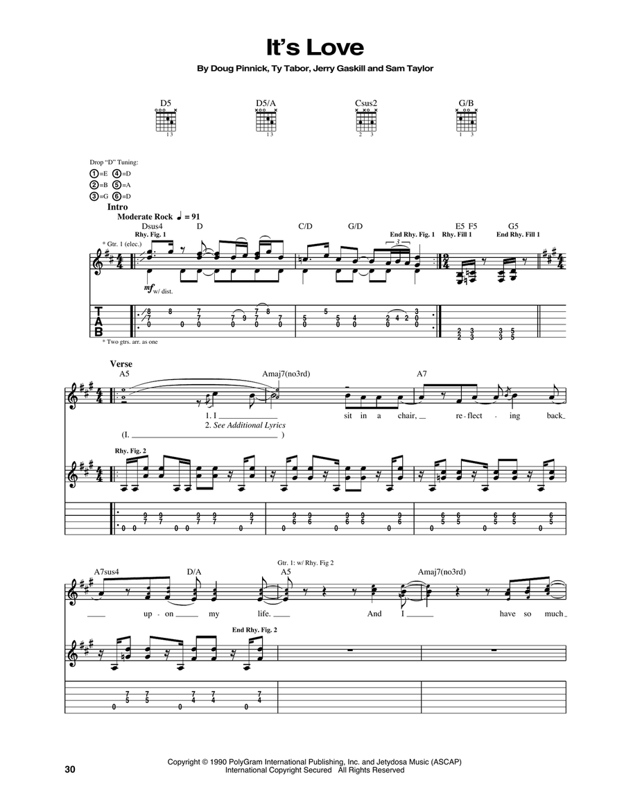 It's Love Acoustic Guitar scores gallery preview page 1