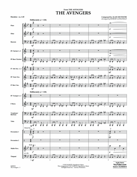 The Avengers - Conductor Score (Full Score)