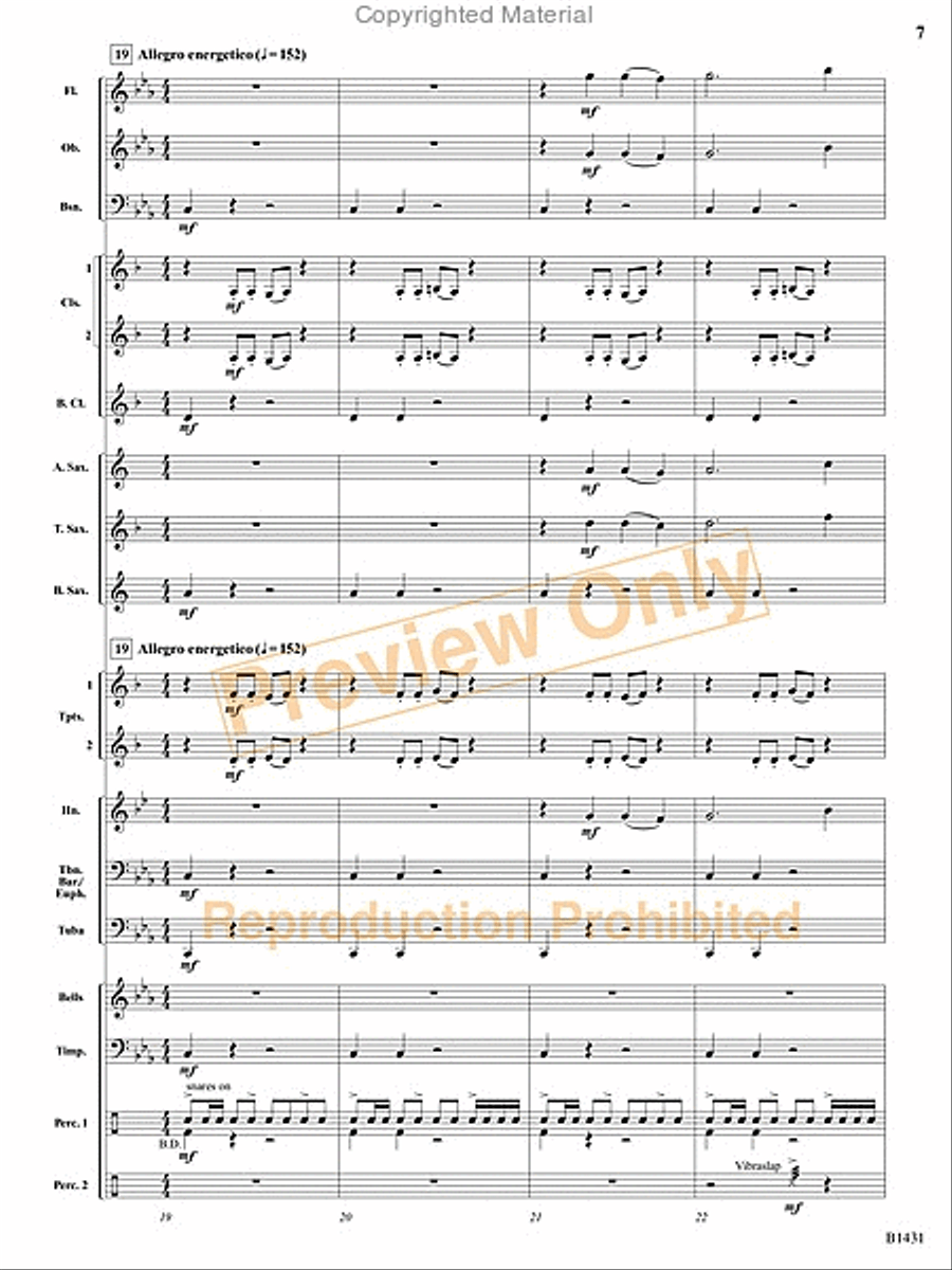 Fantasy on an Old English Melody Concert Band scores gallery preview page 6
