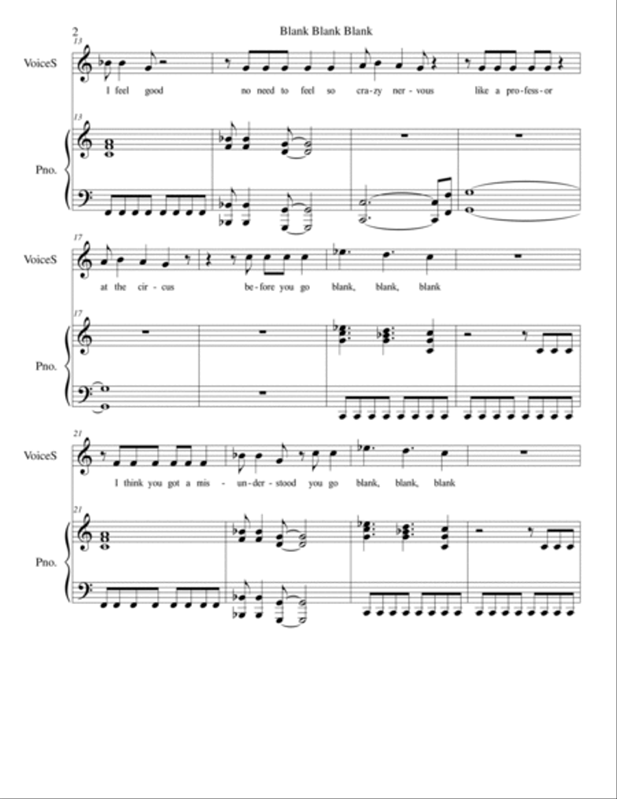 Barriers to Study kids music; Blank Piano Method scores gallery preview page 2