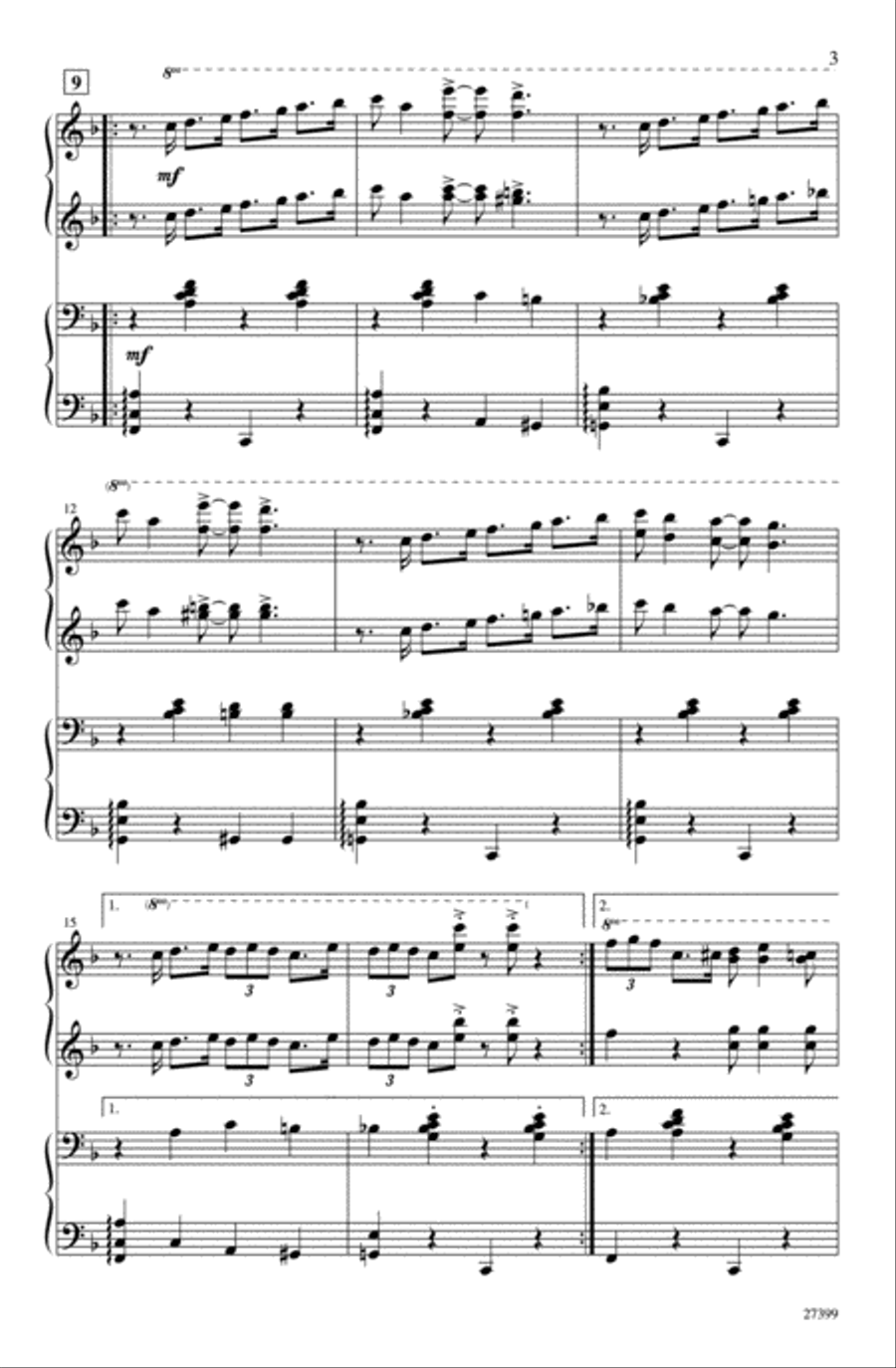 Handful of Keys 4-Part scores gallery preview page 3